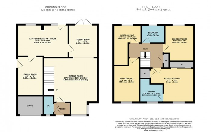 Floorplan for Harford Close, Chippenham