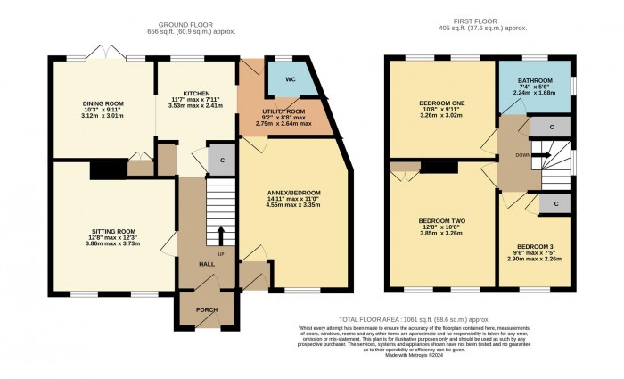 Floorplan for Hardens Close, Chippenham