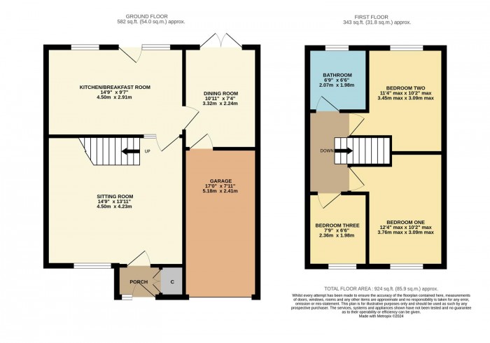 Floorplan for The Close, Kington St Michael, Chippenham