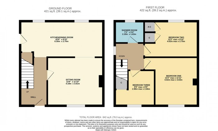 Floorplan for Whitegates, Castle Combe