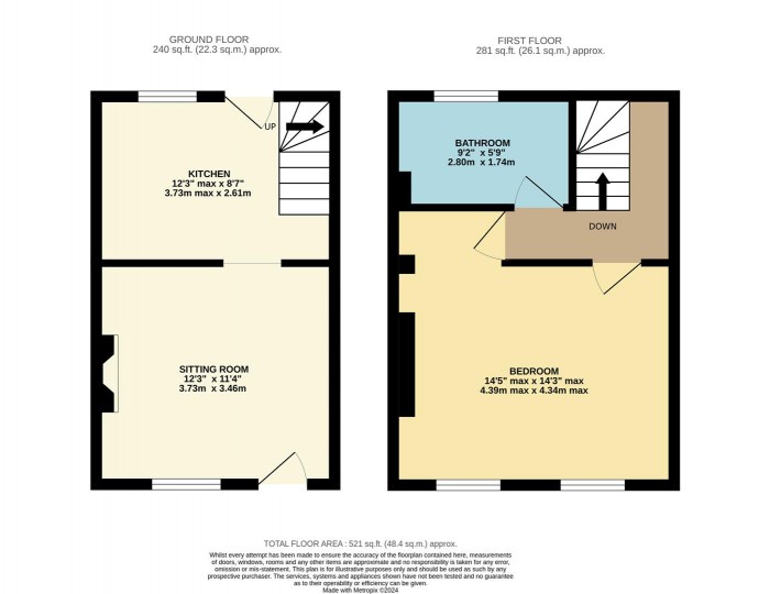 Floorplan for Union Street, Melksham