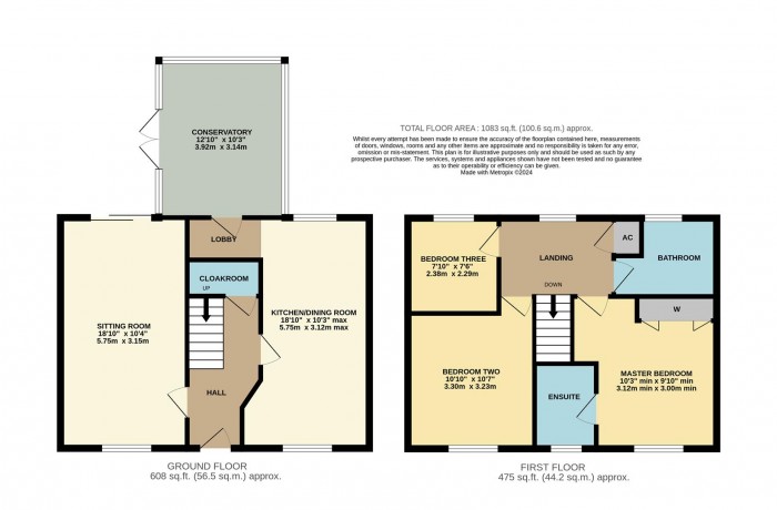 Floorplan for St Margarets Close, Calne