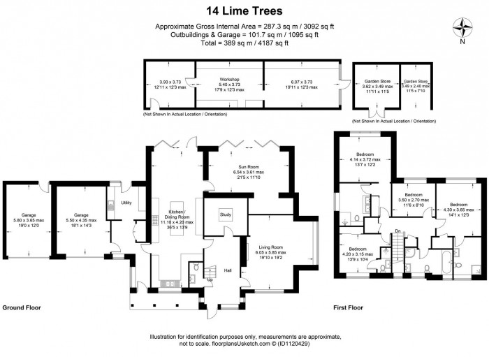 Floorplan for Lime Trees, Christian Malford, Chippenham