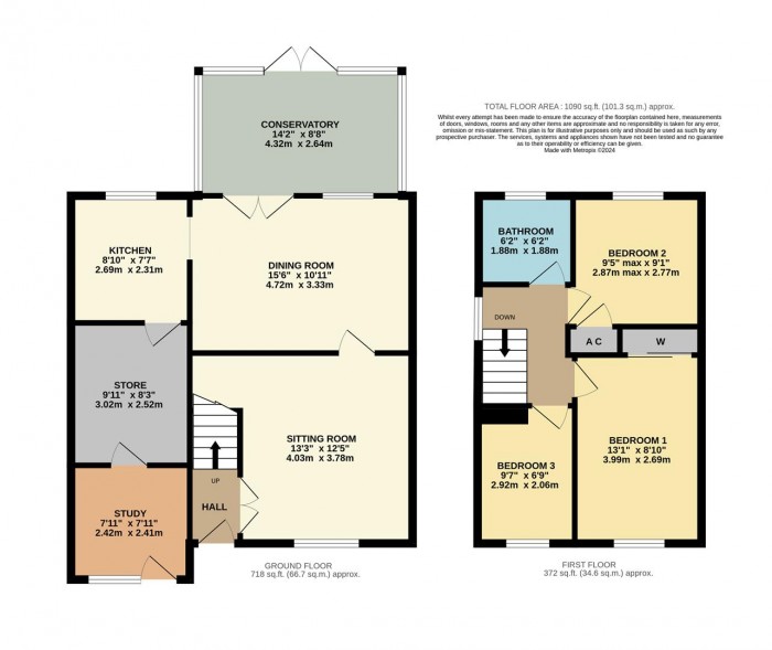 Floorplan for Fitzwarren Close, Chippenham