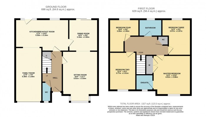 Floorplan for Oak Road, Chippenham