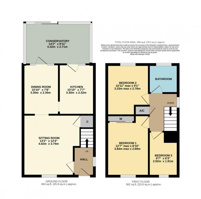 Floorplan for Christopher Drive, Chippenham