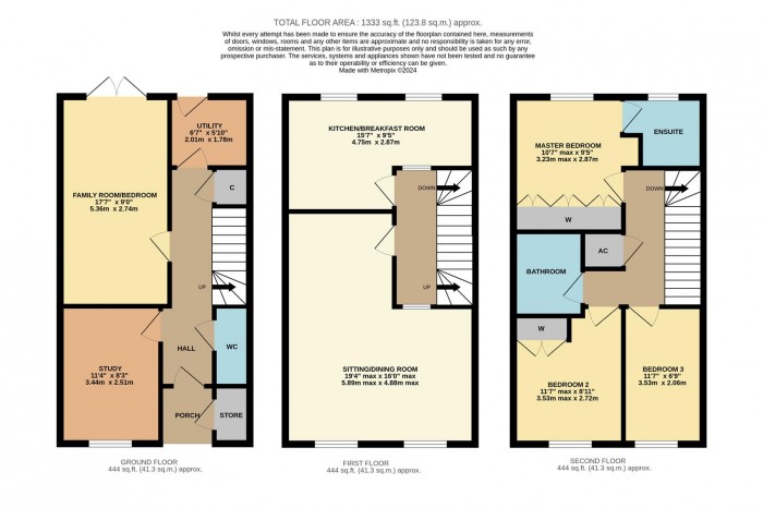 Floorplan for Curlew Drive, Chippenham