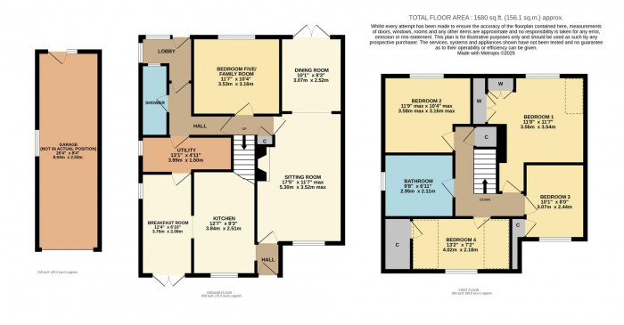 Floorplan for The Ridings, Kington St. Michael, Chippenham