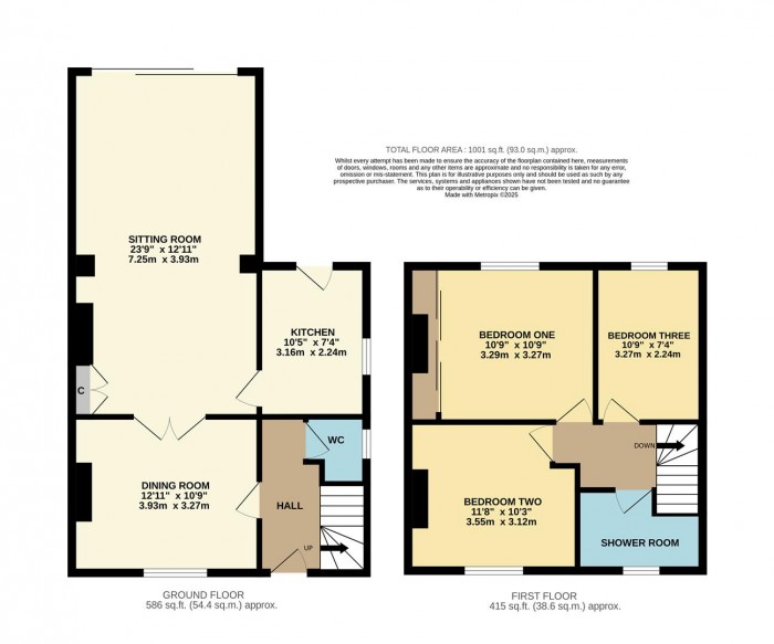 Floorplan for Hardens Close, Chippenham