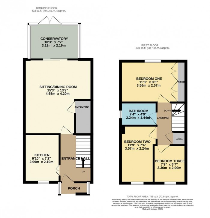 Floorplan for Ascot Close, Chippenham