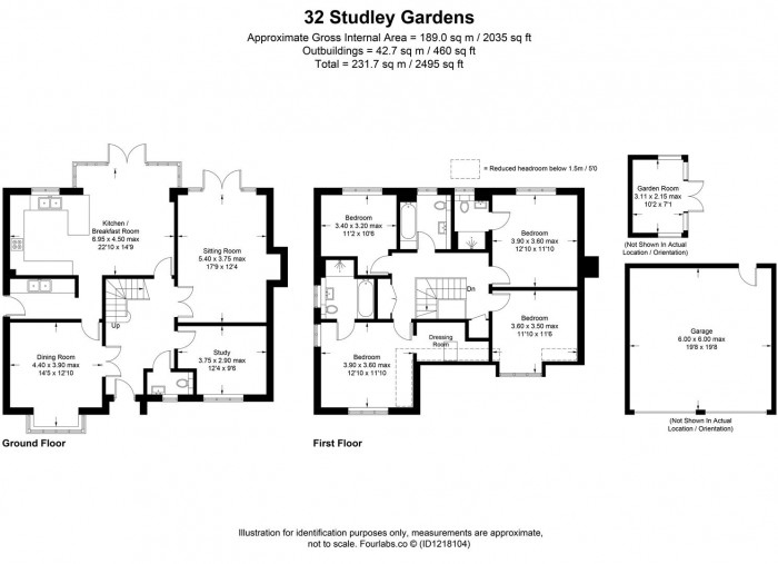 Floorplan for Studley Gardens, Studley, Calne