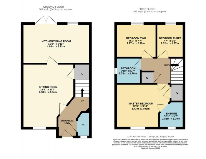 Floorplan for Lawrence Drive, Calne