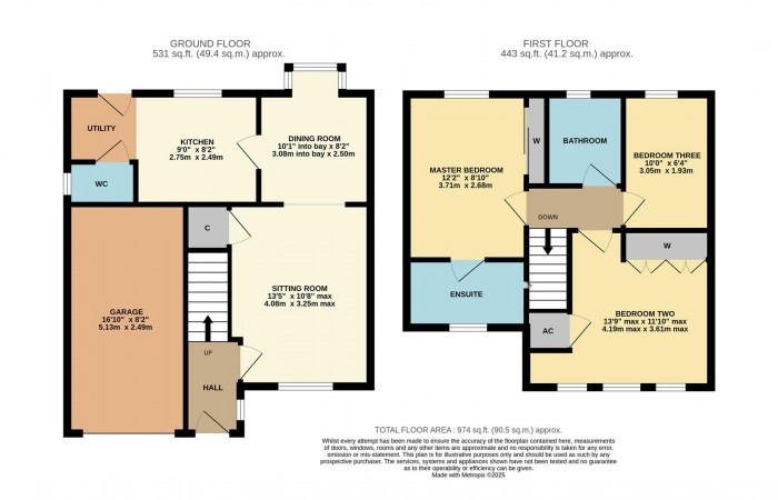 Floorplan for Webbington Road, Pewsham, Chippenham