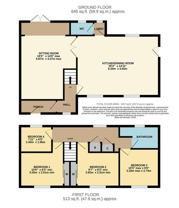 Floorplan for Andrews Close, Chippenham