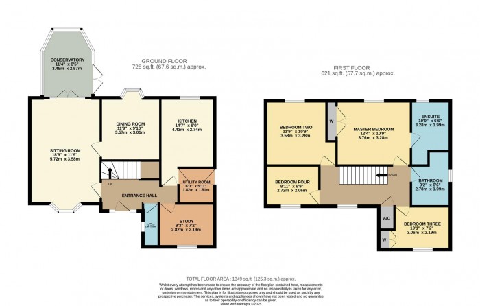 Floorplan for Sandown Drive, Chippenham