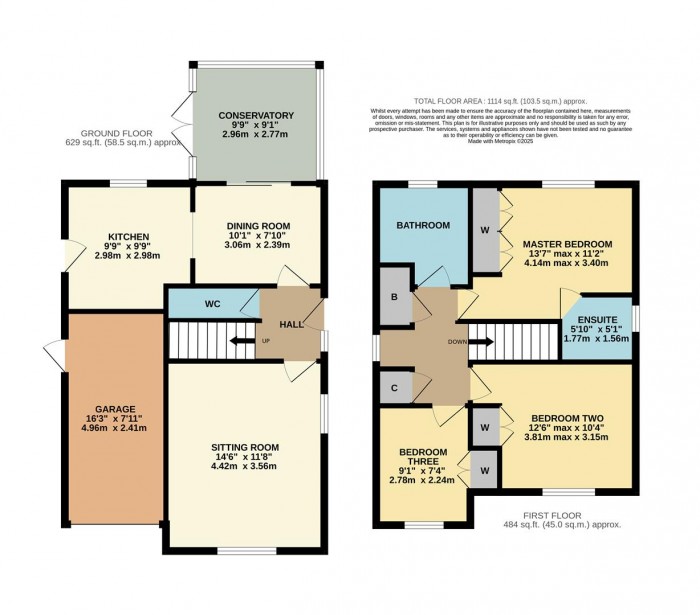 Floorplan for Sandown Drive, Chippenham