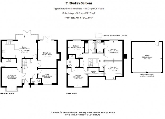 Floorplan for Studley Gardens, Studley, Calne