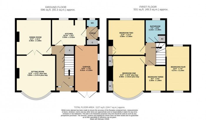 Floorplan for Yewstock Crescent West, Chippenham
