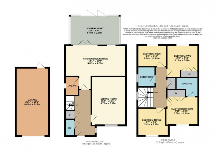 Floorplan for Hickory Way, Chippenham