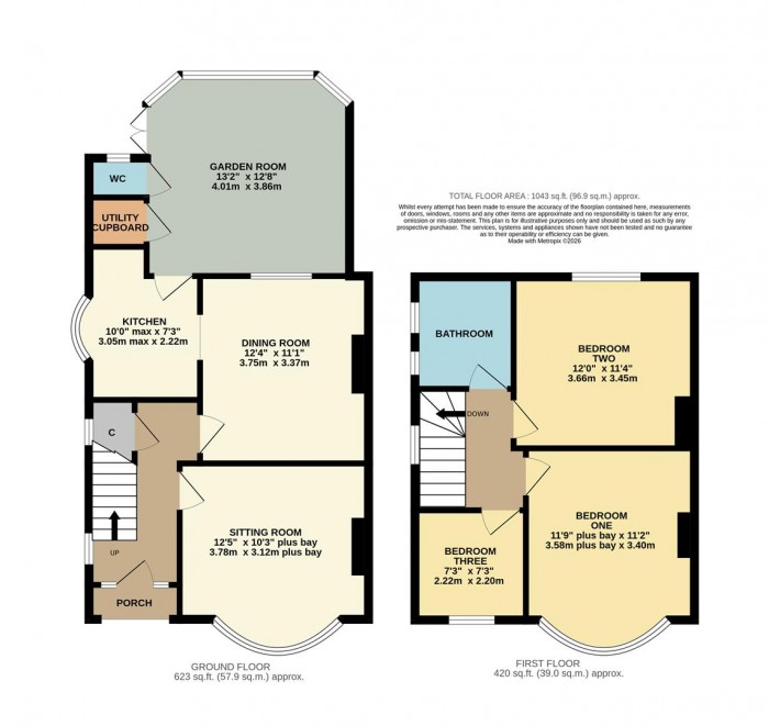 Floorplan for Rowden Road, Chippenham
