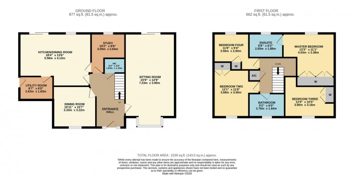 Floorplan for Exeter Close, Chippenham
