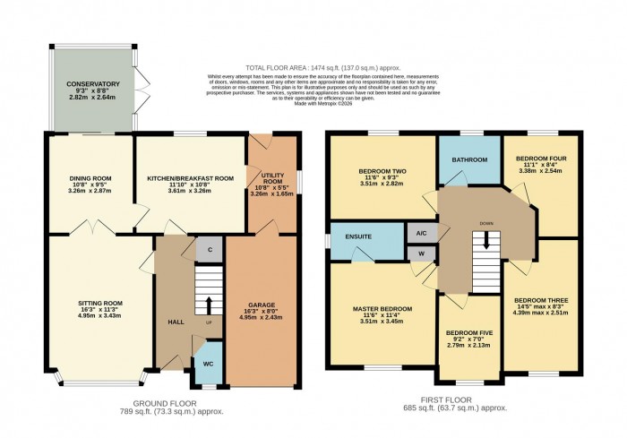 Floorplan for Oak Road, Chippenham
