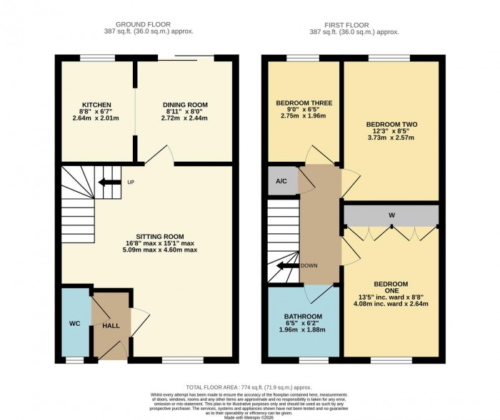 Floorplan for Sutherland Crescent, Chippenham