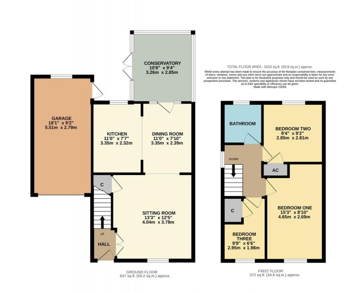 Floorplan for Fitzwarren Close, Chippenham
