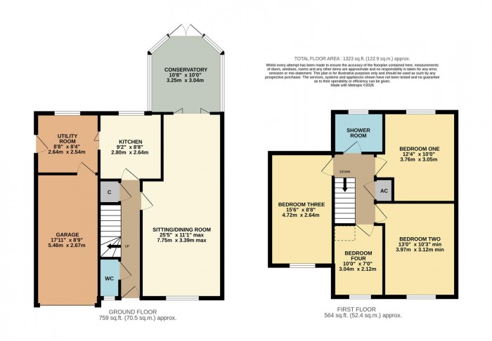 Floorplan for Cruse Close, Chippenham