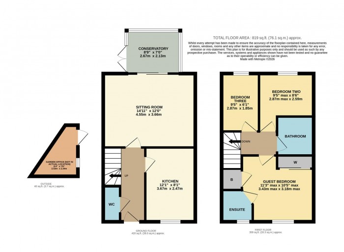 Floorplan for Rowe Mead, Pewsham, Chippenham