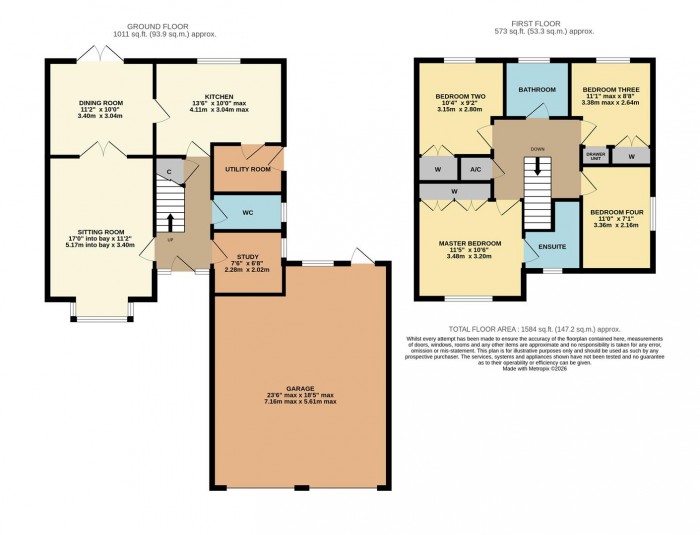 Floorplan for Erleigh Drive, Chippenham