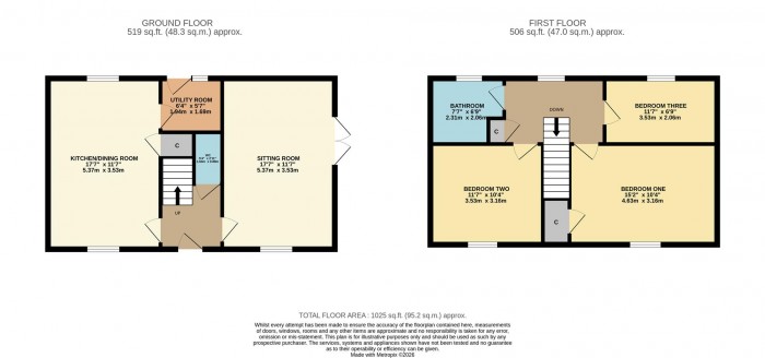 Floorplan for York Close, Chippenham