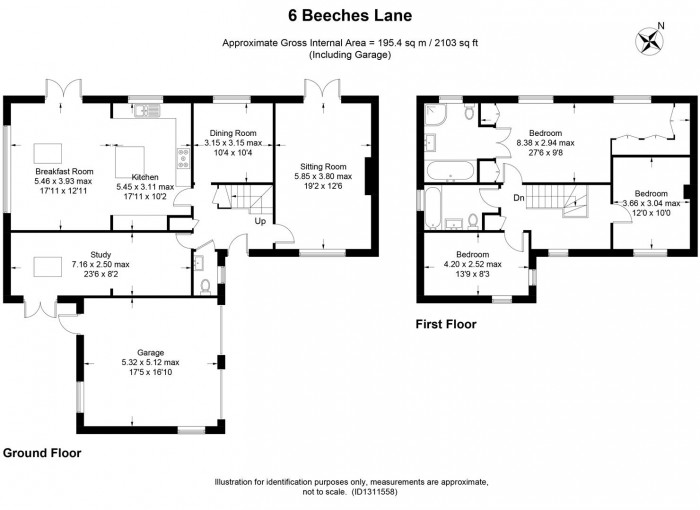 Floorplan for Beeches Lane, Daunstey Lock, Chippenham