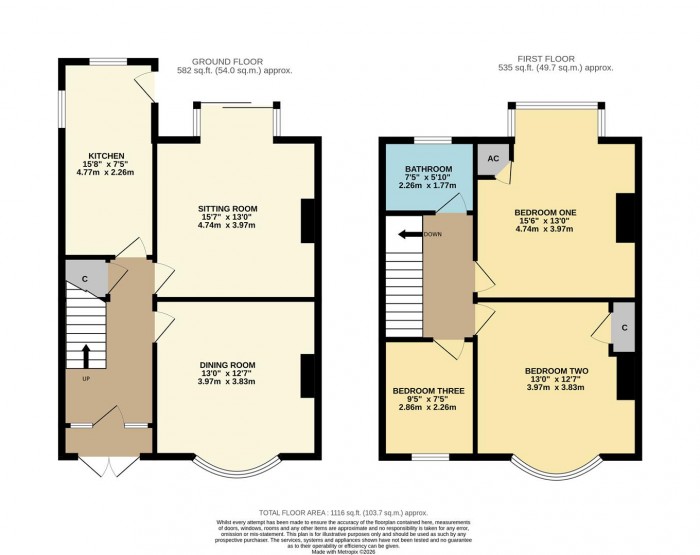 Floorplan for Birch Grove, Chippenham