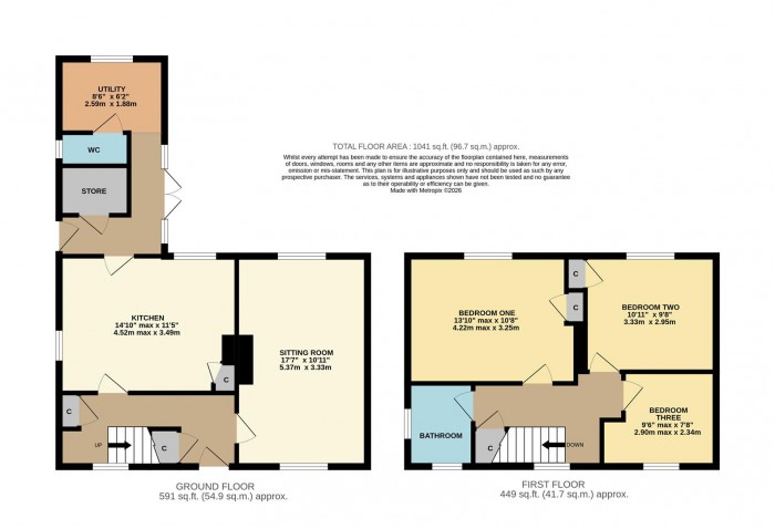Floorplan for The Tynings, Biddestone, Chippenham