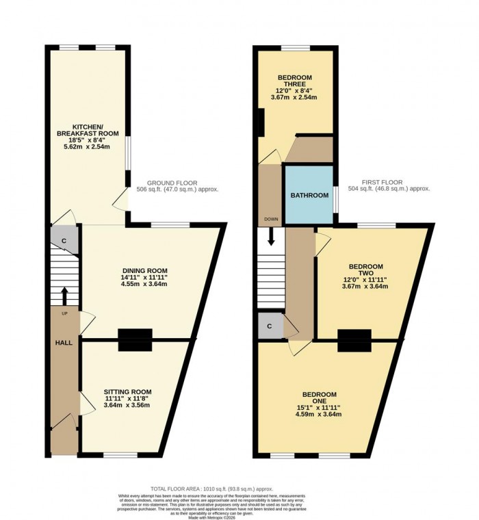 Floorplan for Park Terrace, Chippenham